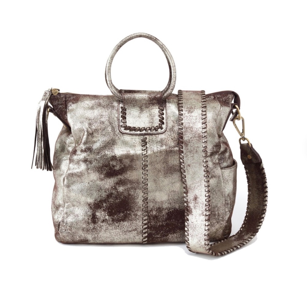 NWT-Hobo-Sheila-Large-Heavy-Metal-Bronze-Metallic-Leather